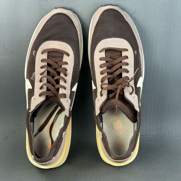 Nike Waffle One Light Chocolate/Natural athletic sneaker shoes men's size 15 - Picture 6 of 8